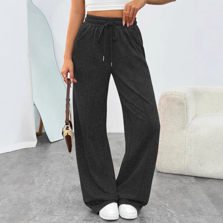 Damen nan komfortable High-Waist Jogginghose mit Kordelzug und tiefen Eingrifftaschen Echo Archiv