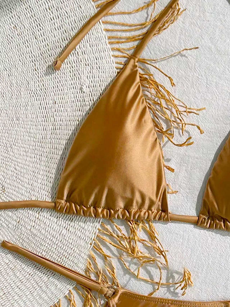 Damen Triangel-Bikini mit raffiniertem Fransen-Detail Echo Archiv