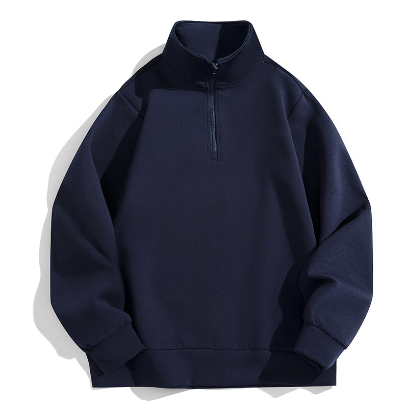 Herren Oversized-Halbzip-Sweatshirt mit hohem Stehkragen, schwerer French-Terry und minimalistischem Design Echo Archiv