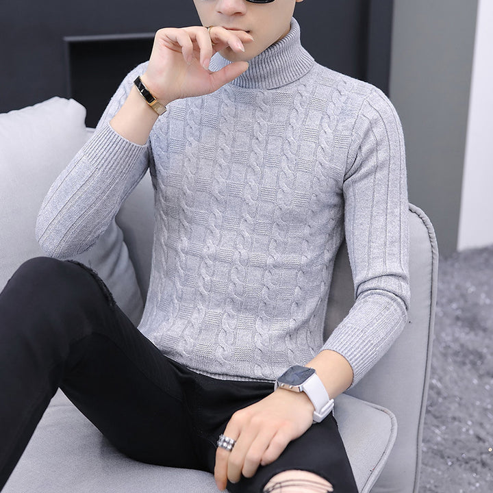 Herren raffinierter Strickrollkragenpullover Echoarchiv