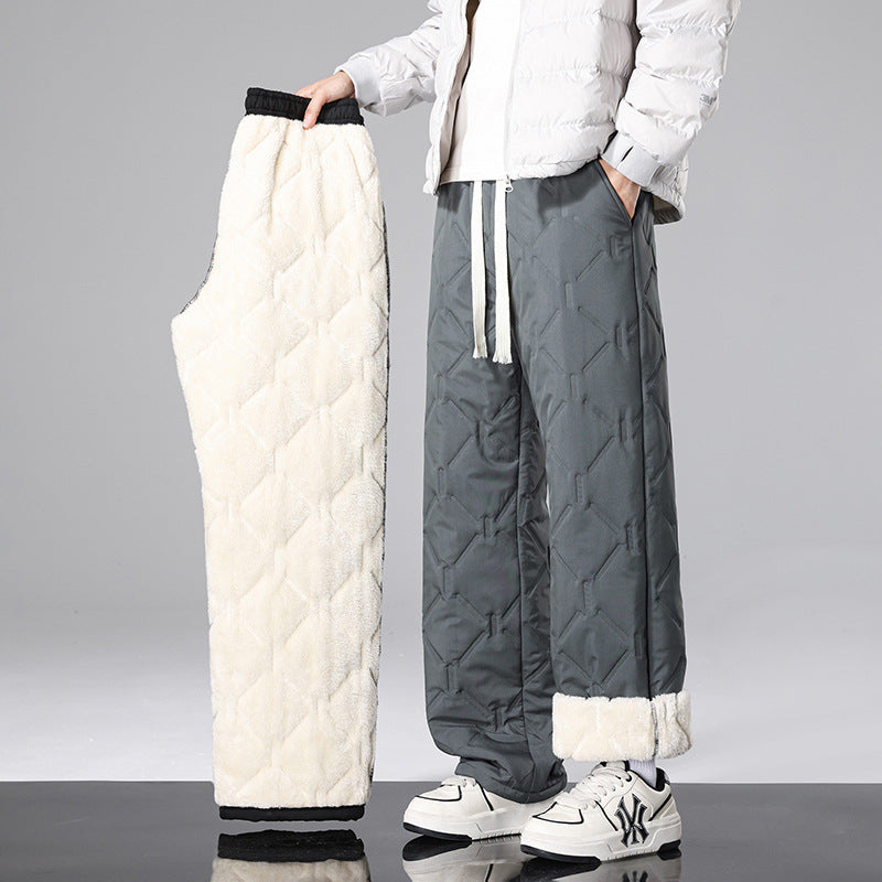 Damen Weitgeschnittene und gefütterte Winterhose