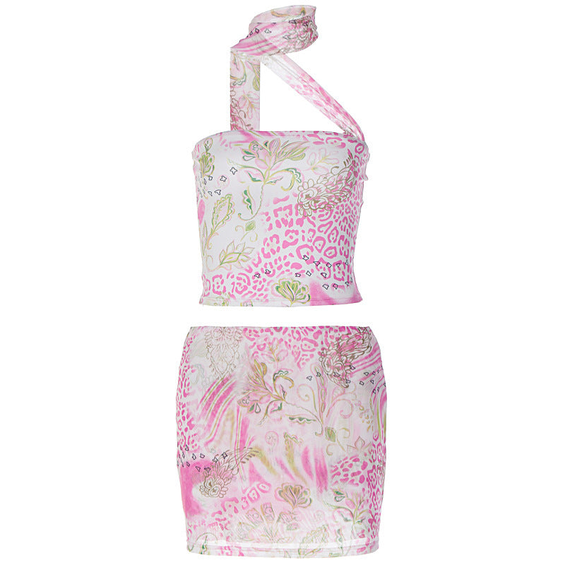 Damen Neckholder Minikleid mit floralem Design Echo Archiv