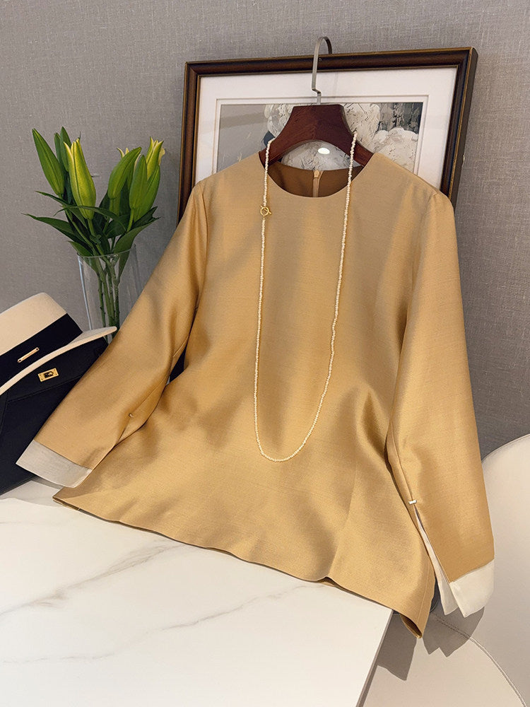 Damen Elegante Bluse aus hochwertigem Stoff mit exklusivem Schnitt Echoarchiv