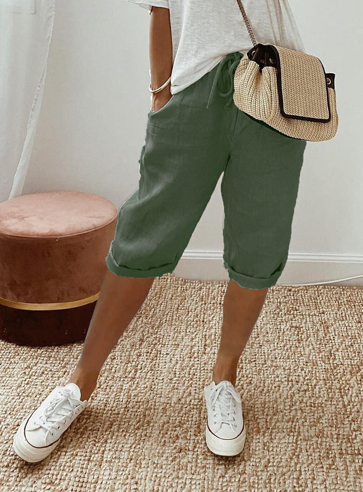 Damen Luftige Leinen Shorts Echoarchiv