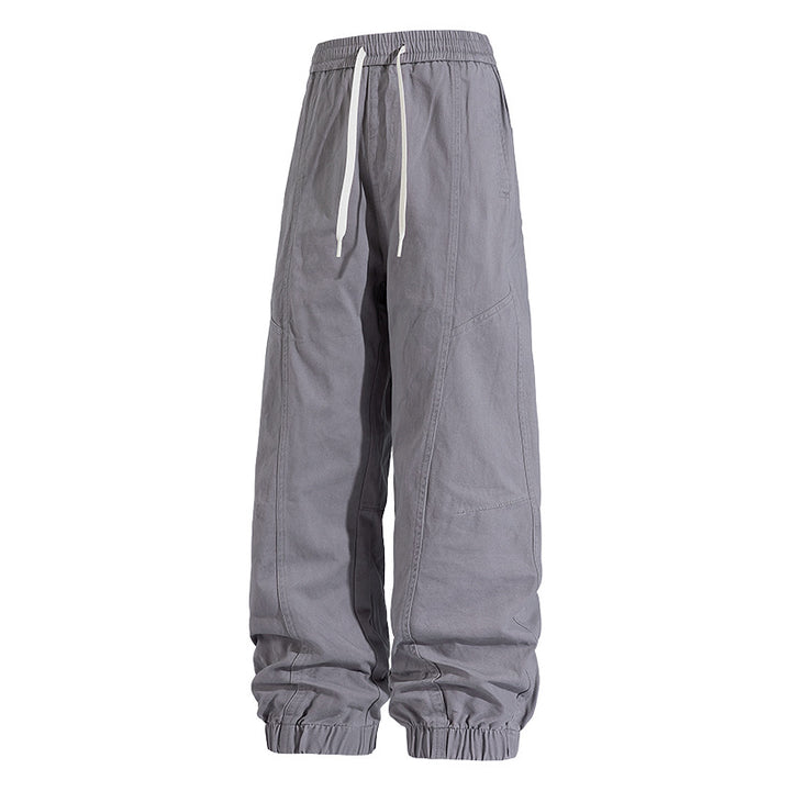 Herren Oversized Utility-Jogginghose aus robustem Baumwollmix mit Kordelbund, seitlichen Cargo‑Taschen & gerippten Bündchen Echoarchiv