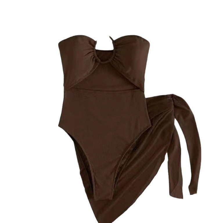 Damen Cut-Out Badeanzug mit Chic-Rock-Design und elegantem Knotendetail Echo Archiv