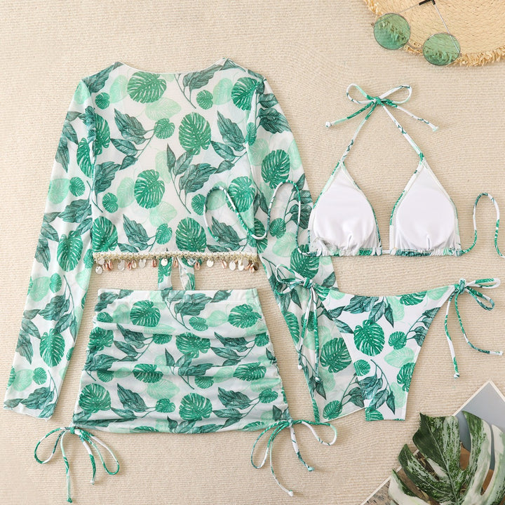 Damen Strand-Badeanzug Set mit eleganter Wickelbluse Echo Archiv