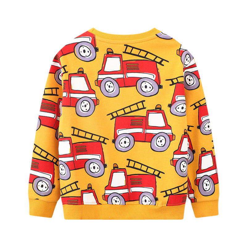 Jungen Sweatshirt mit coolem Feuerwehrfahrzeug-Motiv Echo Archiv