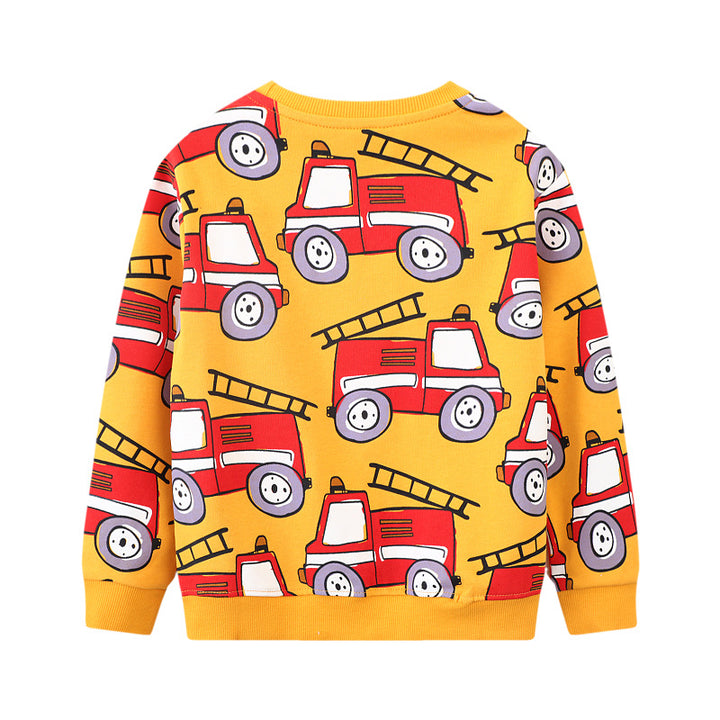 Jungen Sweatshirt mit coolem Feuerwehrfahrzeug-Motiv Echo Archiv