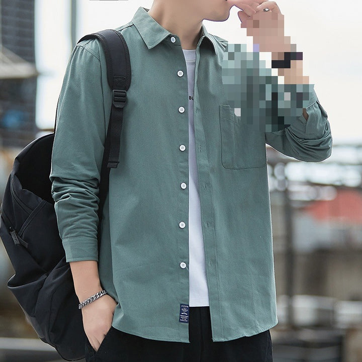 Herren Baumwoll-Overshirt im Casual-Look mit Brusttasche & Hemdkragen Echoarchiv