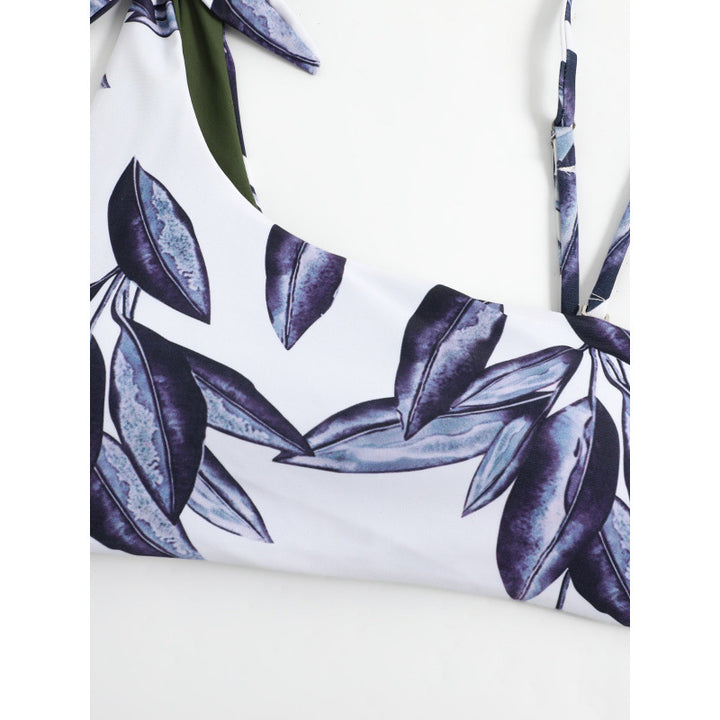 Damen Triangel-Bikini mit modischem Floral-Muster und einseitigem Träger Echo Archiv