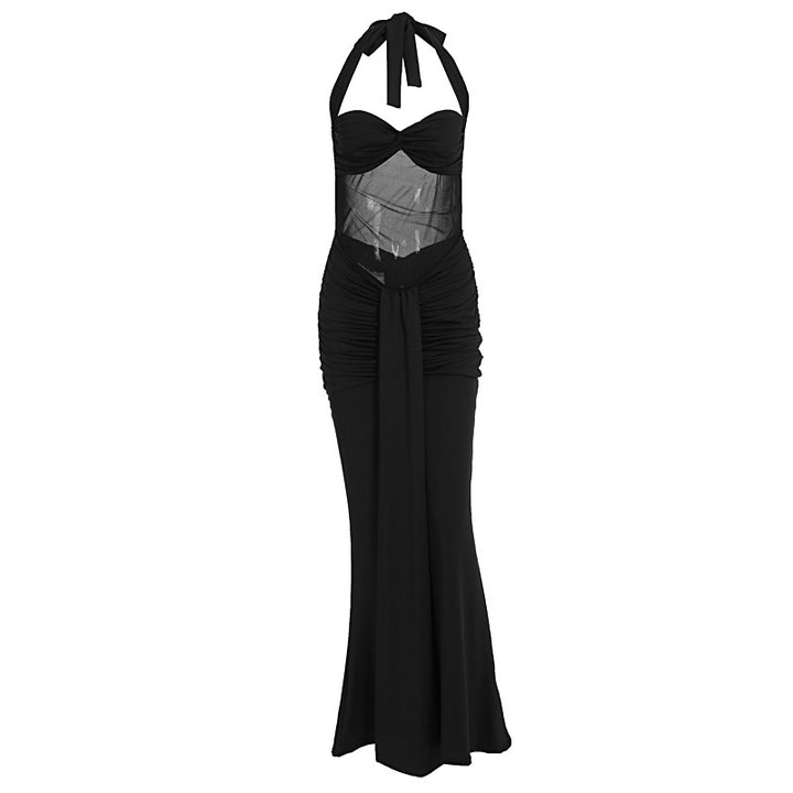 Damen Elegantes Maxikleid mit Raffhalterung und figurformenden Details Echo Archiv
