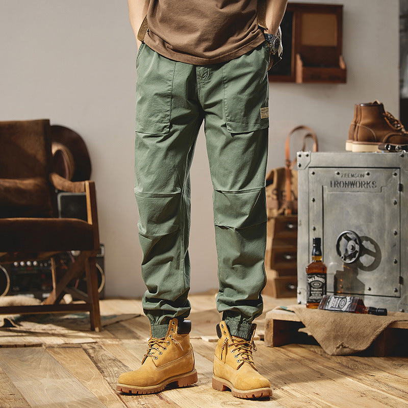 Herren Robust-Canvas Feldjogger mit Knieabnähern, aufgesetzten Utility-Taschen und elastischem Knöchelsaum Echo Archiv