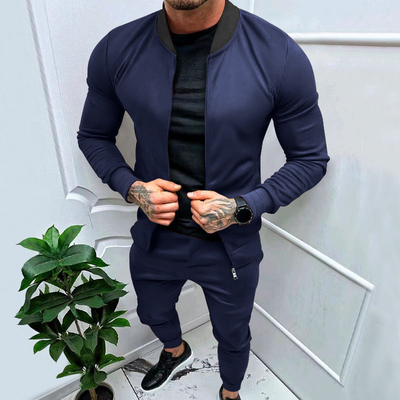 Herren Sportliches 2-Teiliges Jogginganzug-Set mit modernem Reißverschluss Echoarchiv