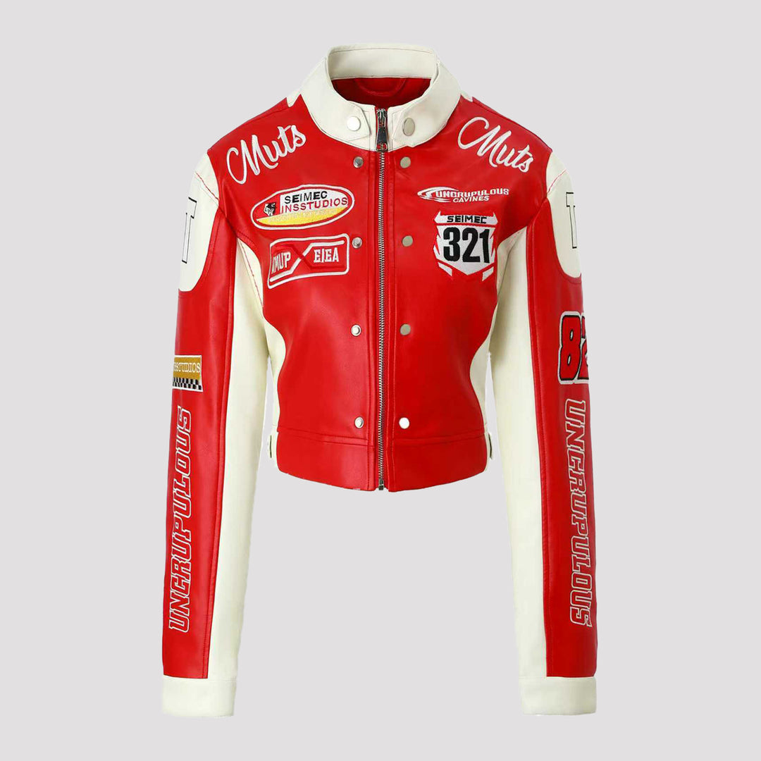 Damen Sportliche Lederjacke Echo Archiv