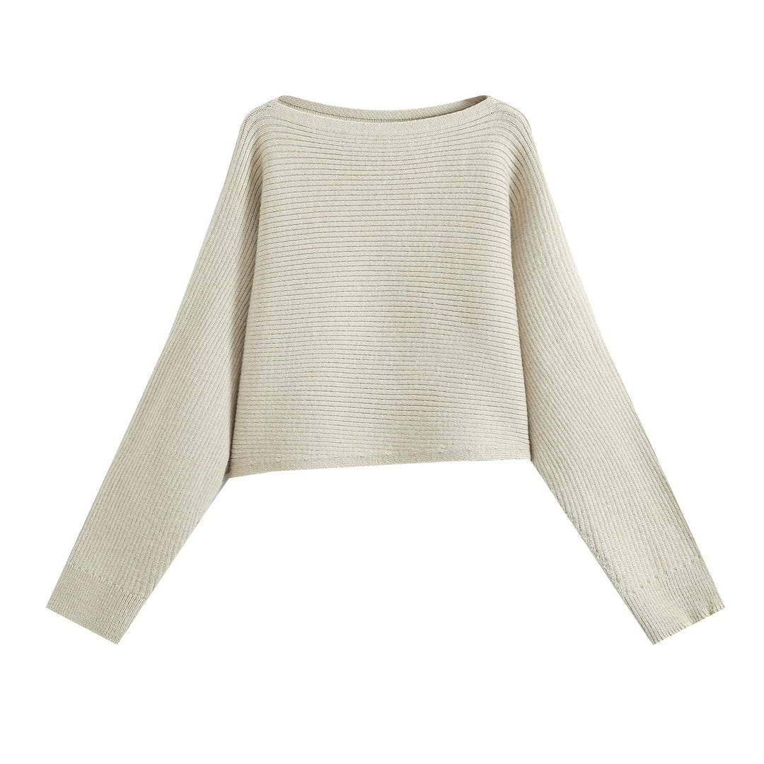 Damen Zweiteiliges Rippstrick-Set mit kurzem Pullover und Midirock Echoarchiv