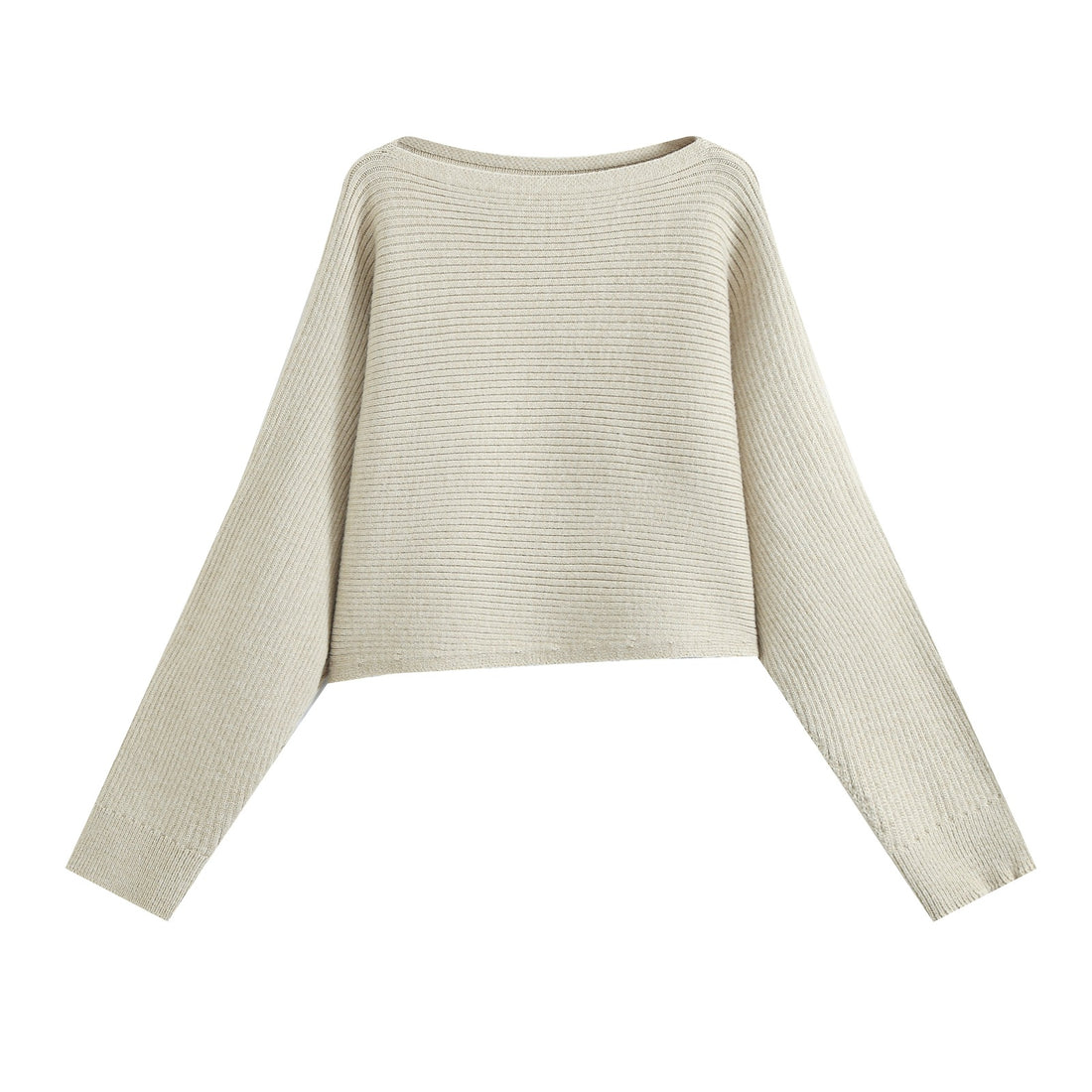 Damen Zweiteiliges Rippstrick-Set mit kurzem Pullover und Midirock Echoarchiv