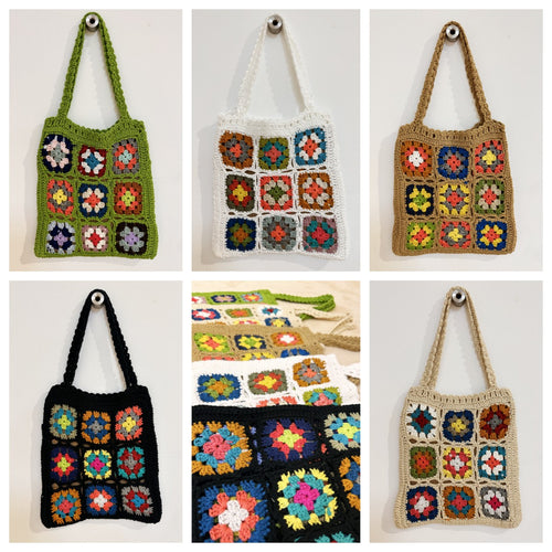 Damen Handgefertigte Häkel-Tasche Echo Archiv