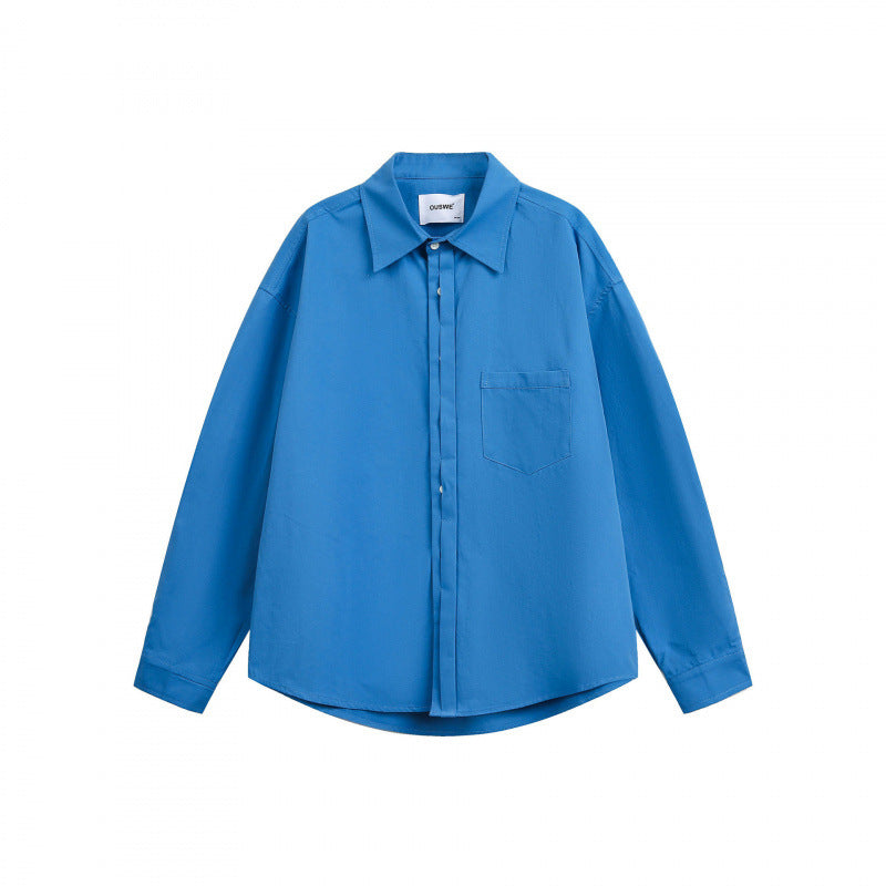 Unisex Oversize-Hemd mit verdeckter Knopfleiste und Brusttasche Echo Archiv