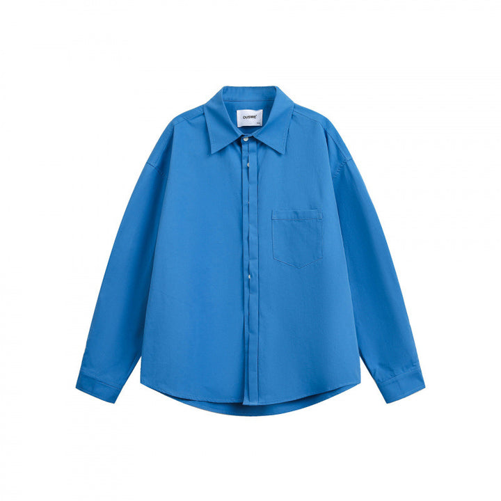 Unisex Oversize-Hemd mit verdeckter Knopfleiste und Brusttasche Echo Archiv