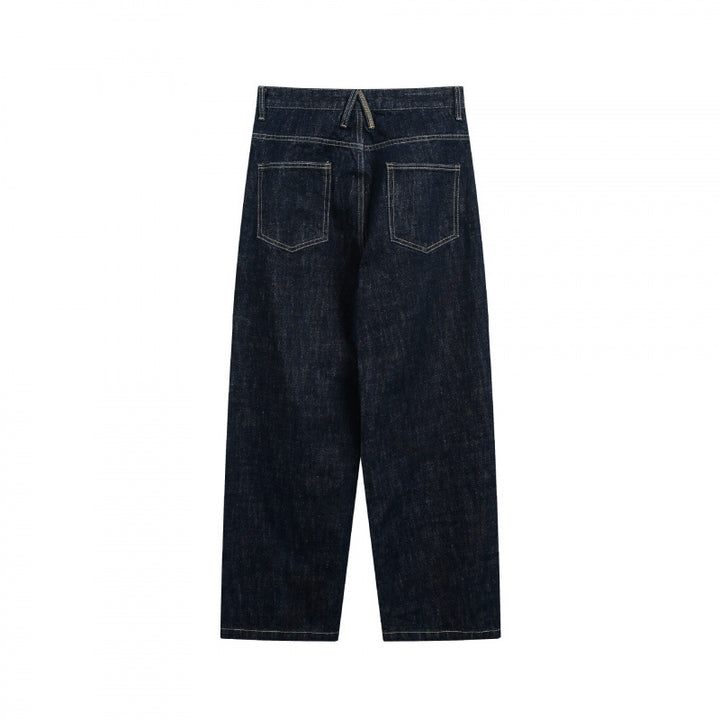 Damen Weite High‑Waist Straight‑Jeans aus rohem Denim mit Relaxed-Sitz Echo Archiv