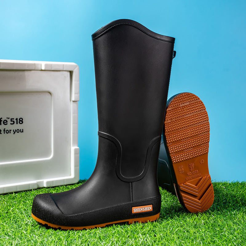 Herren Wasserdichte Vollgummi-Arbeitsstiefel mit verstärkter Zehenpartie und griffiger Profilsohle Echoarhiv
