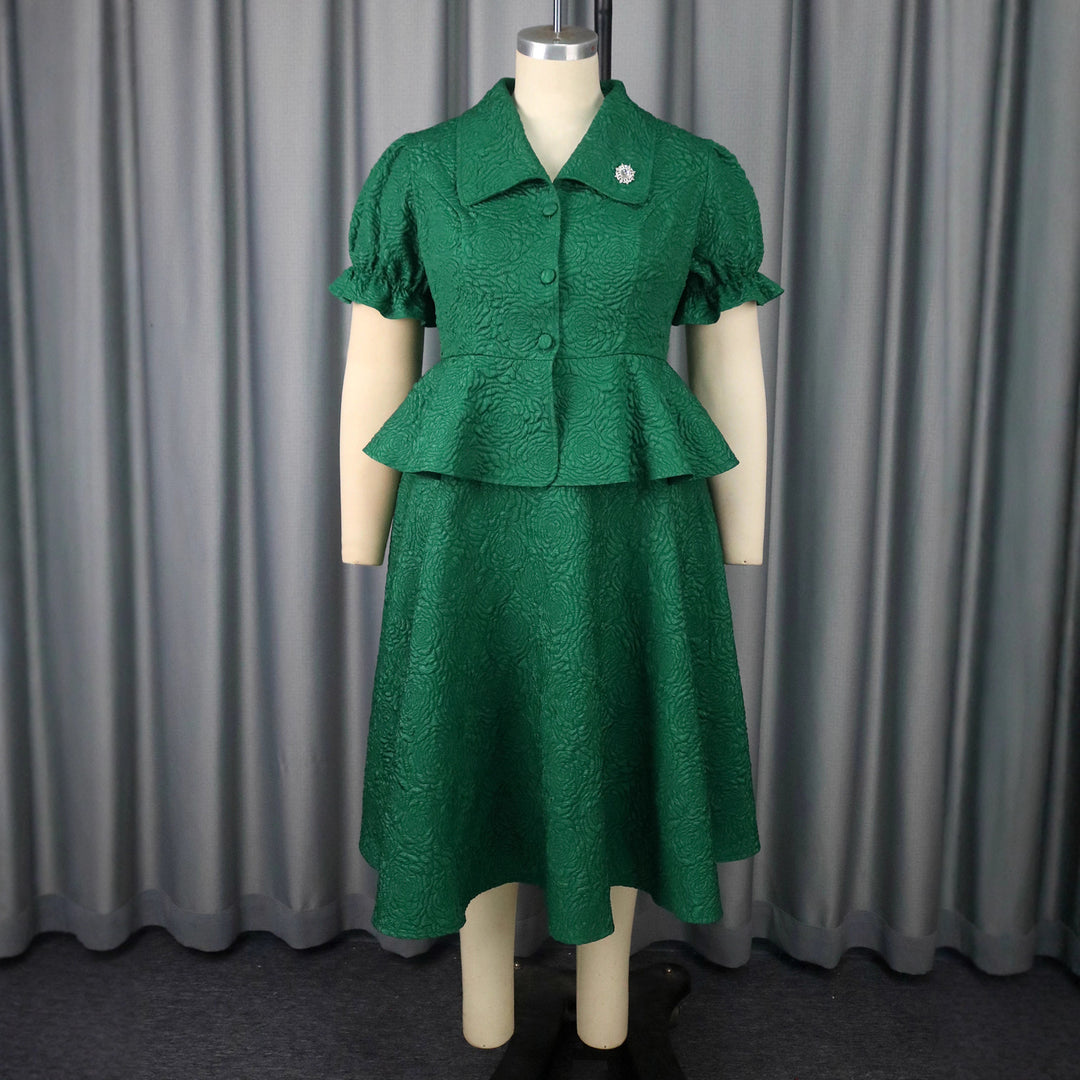 Damen elegantes Kleid mit Vintage-Details und voluminösem Rock Echo Archiv