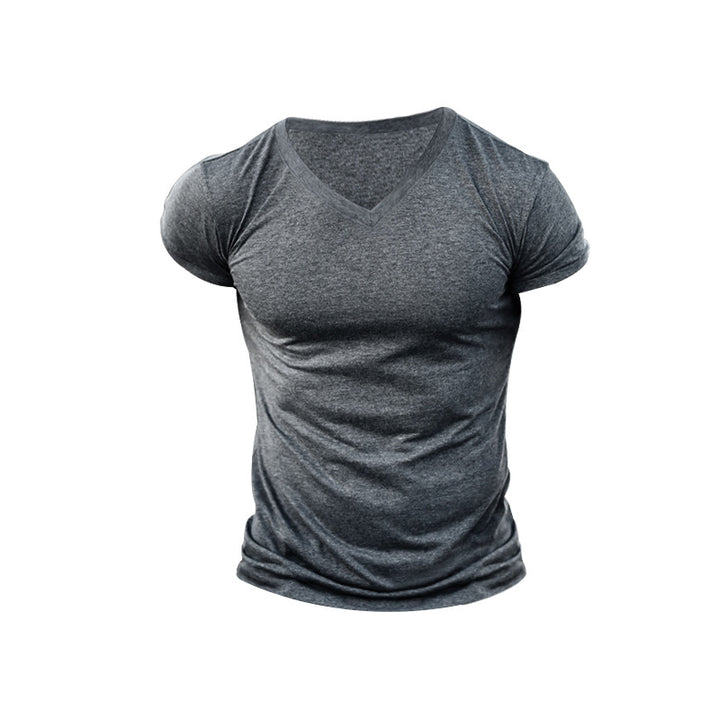 Herren V-Ausschnitt T-Shirt aus weichem Baumwollmix Echoarchiv