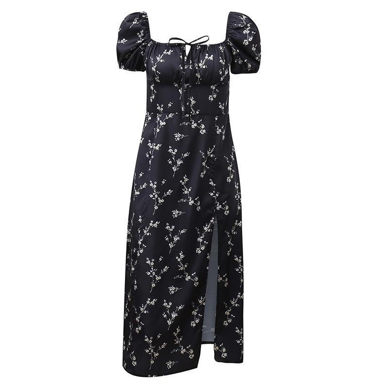 Damen Sommerliches Maxikleid mit floralen Mustern und tiefem Schlitz Echo Archiv