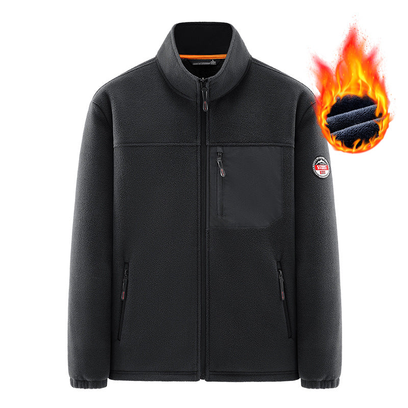 Herren Wärmende Fleecejacke mit hohem Kragen – Taviero