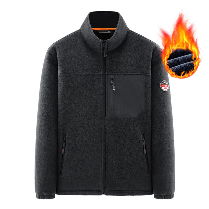 Herren Wärmende Fleecejacke mit hohem Kragen – Taviero