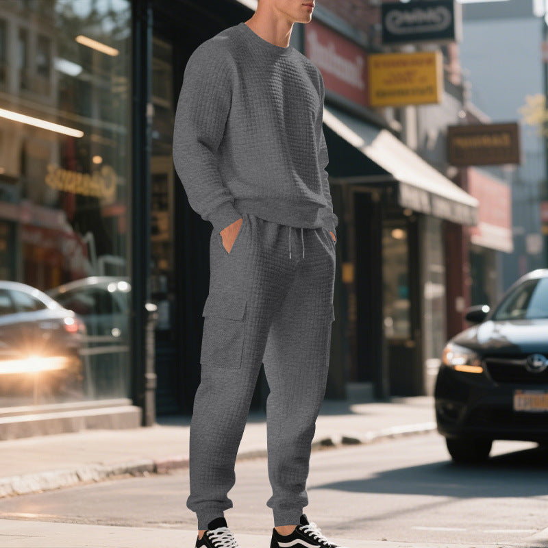 Herren lässiges Sweatshirt und Cargohose Set Echoarchiv