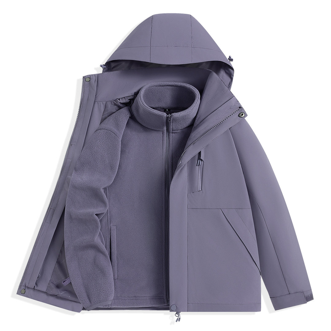 Herren zweilagiger Outdoorparka mit herausnehmbarer Fleece-Innenjacke und Kapuze Echo Archiv