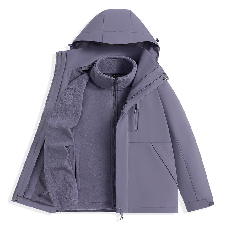 Herren zweilagiger Outdoorparka mit herausnehmbarer Fleece-Innenjacke und Kapuze Echo Archiv