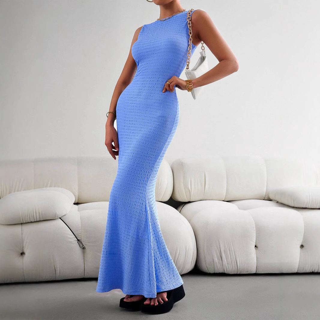 Damen figurbetontes Maxikleid mit elegantem Strukturdesign Echo Archiv