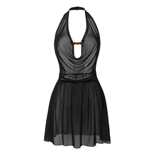 Damen Strandkleid mit tiefem V-Ausschnitt und raffiniertem Knoten Echo Archiv