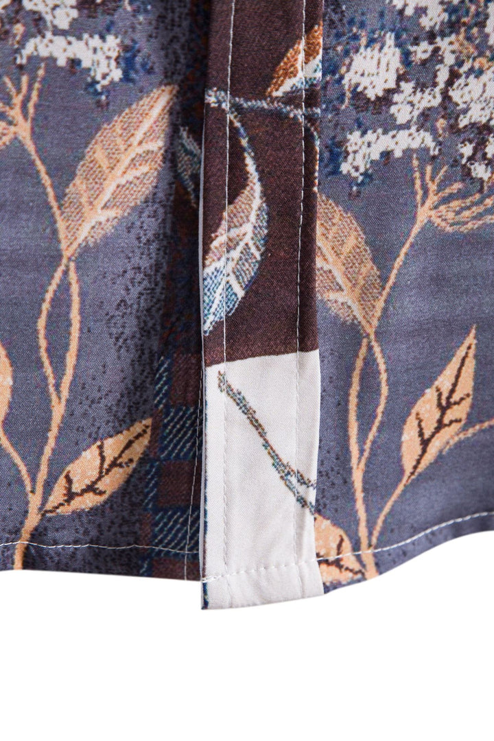 Herren Kurzarmhemd mit floralem Patchwork-Design Echoarchiv