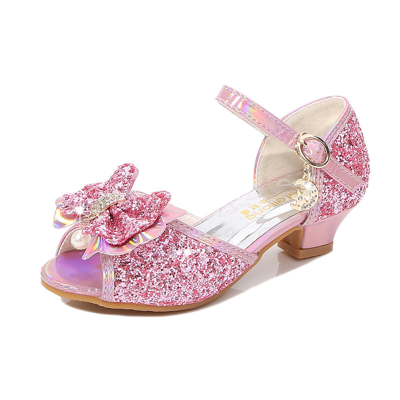 Mädchen Glitzernde Ballerinas mit Schleifenakzent Echo Archiv