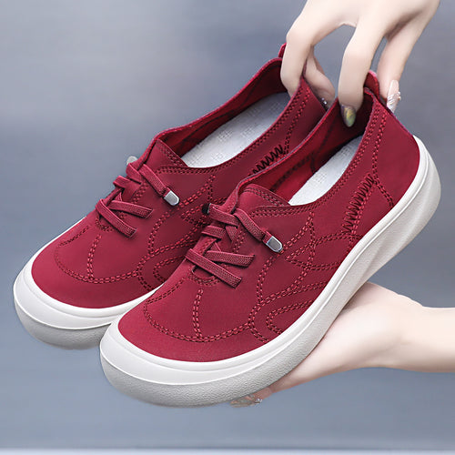 Damen nan elastischer Slip-On Komfortsneaker mit dekorativer Ziernaht, gepolstertem Fersenhalt und dämpfender Leichtprofilsohle Echo Archiv
