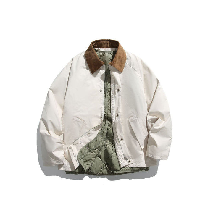 Herren Winddichter Blouson mit Cordkragen und herausnehmbarer Stepp-Innenseite Echoarchiv