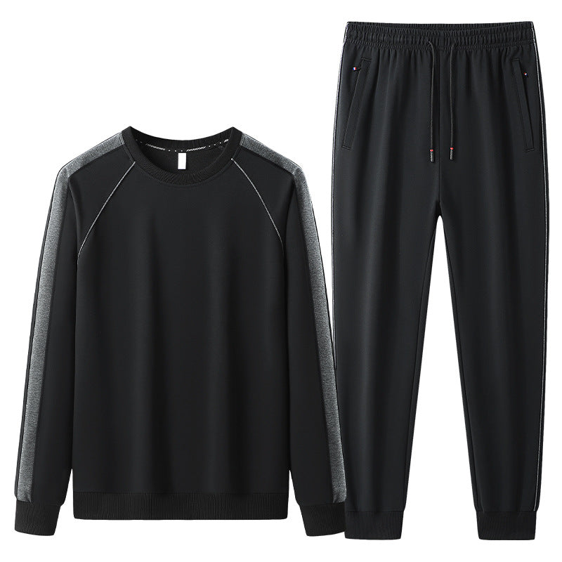 Herren Freizeit-Trainingsanzug-Set aus weichem Jersey mit Raglanärmeln & elastischem Kordelbund Echoarchiv
