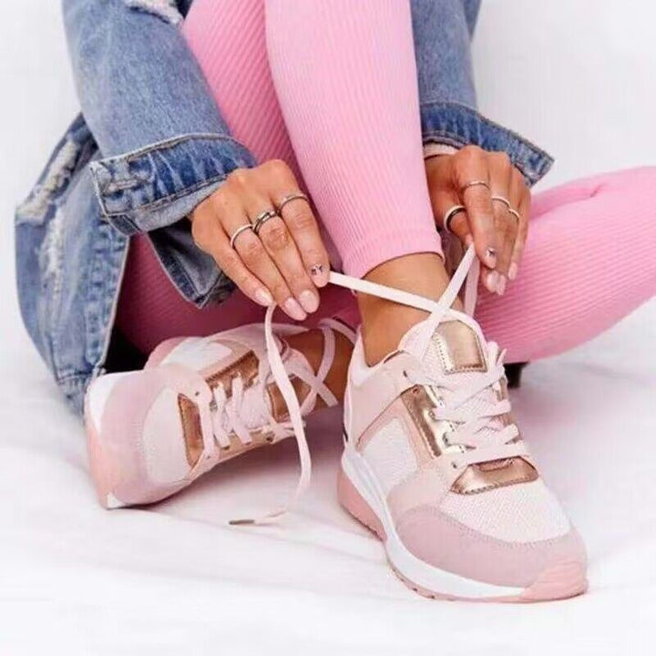 Damen  moderne Sneaker mit Metallic-Details, dämpfender Plateausohle und atmungsaktivem Mesh-Obermaterial Echo Archiv