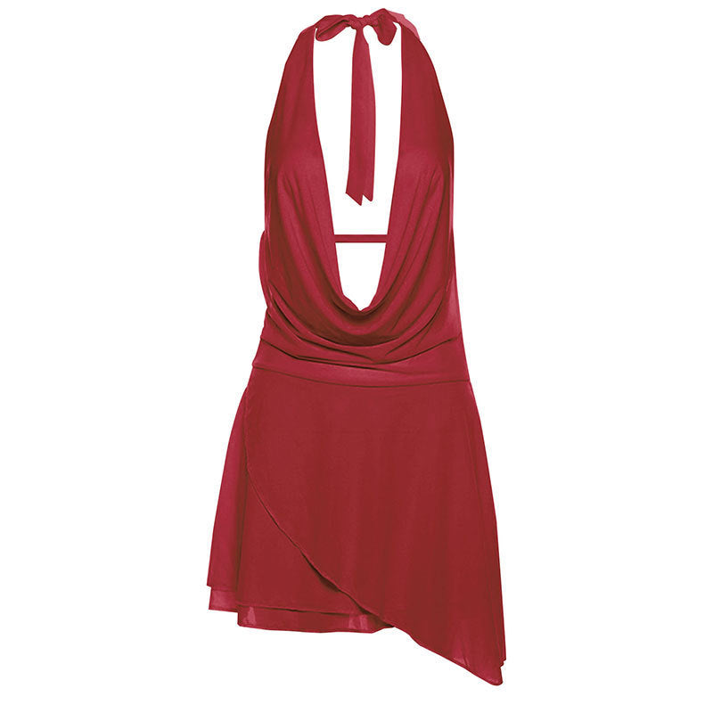 Damen Minikleid mit raffiniertem Wickelausschnitt und elegantem Drapierungsdesign Echo Archiv