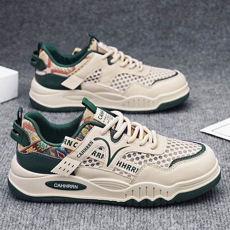 Unisex modische Mesh-City-Sneaker mit gewebtem Fersenmuster, gepolsterter Achillessektion und stoßdämpfender Plateau-Laufsohle – Norré