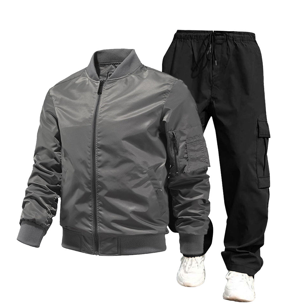 Herren urbane Bomberjacke und Cargo-Hosen Set Echo Archiv