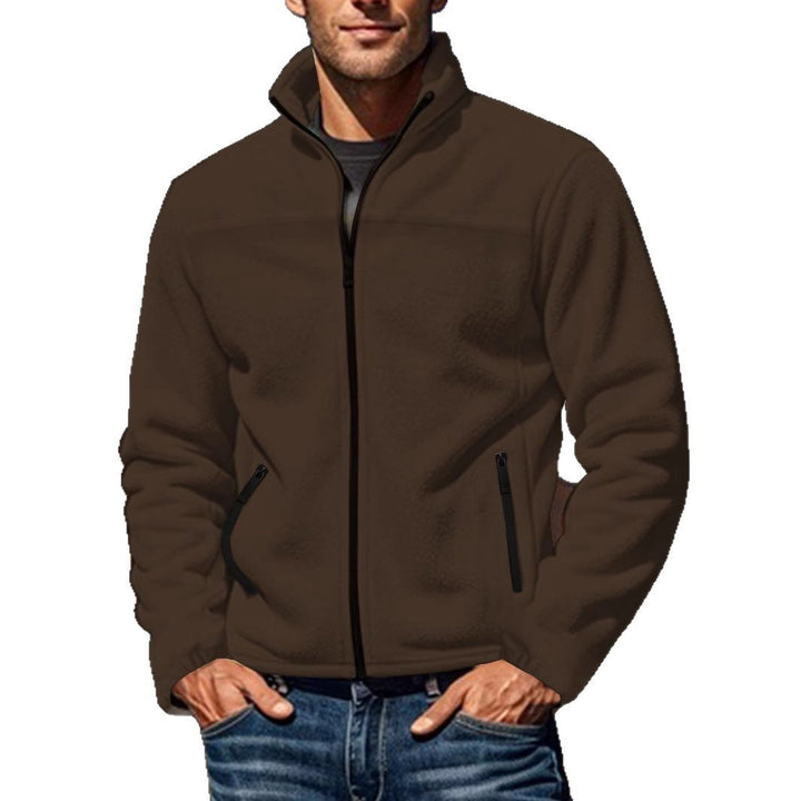 Herren Fleecejacke mit hochschließendem Kragen und praktischen Seitentaschen Echoarchiv