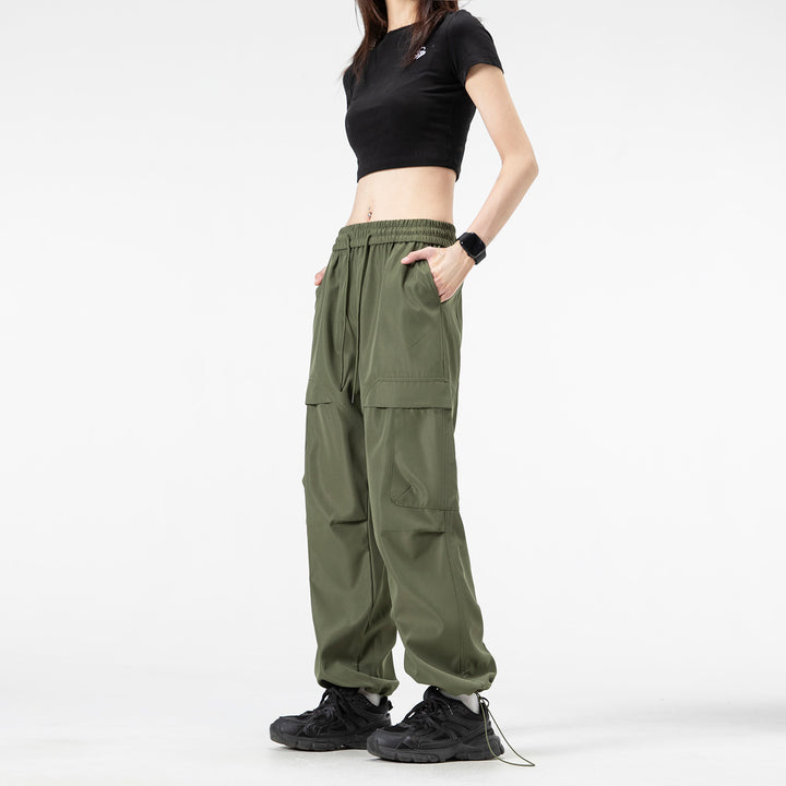 Unisex Weite Cargo-Hose im Utility-Baggy-Stil mit Elastikbund und verstellbaren Beinabschlüssen Echo Archiv