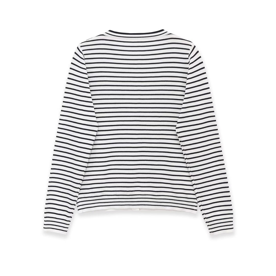 Damen Feinstrick-Cardigan mit maritimem Streifenmuster und Knopfleiste Echo Archiv