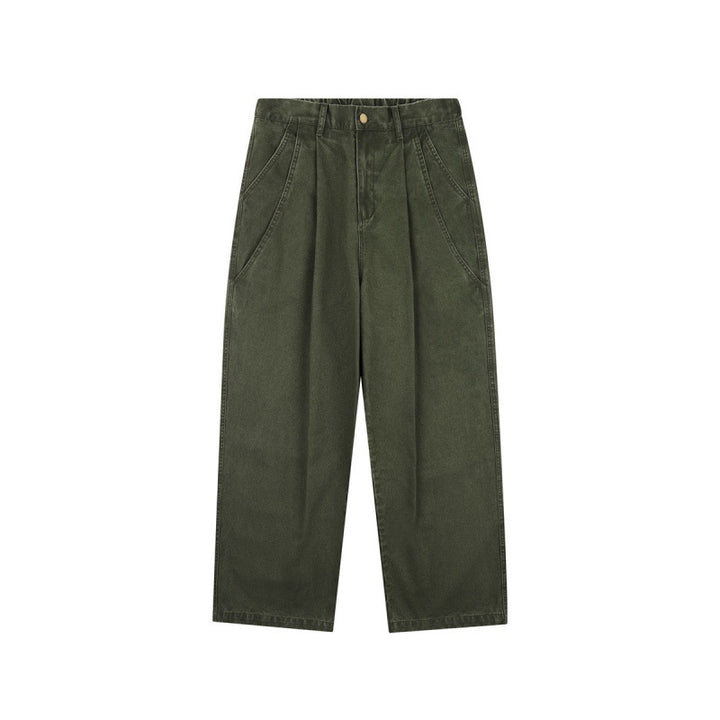 Damen Hochtaillierte Culotte-Hose mit weitem Bein, Bundfalten und soften Denimgriff Echo Archiv