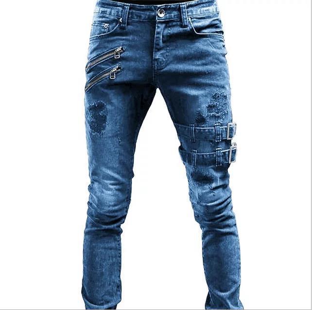 Herren JEchoarchivns mit stylischem Reißverschluss und Distressed-Details Echoarchiv